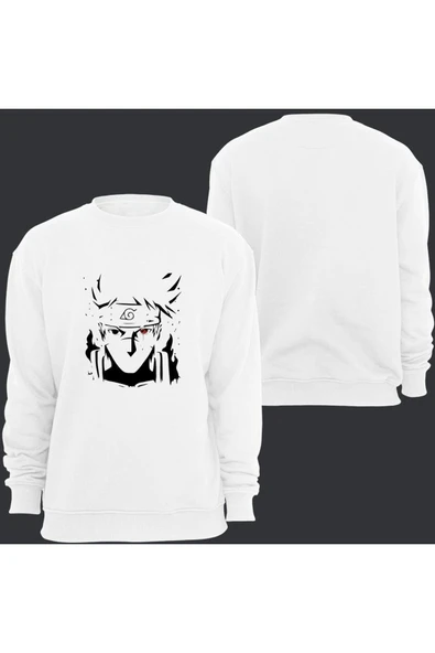 fame-stoned  Naruto Anime Baskılı Bisiklet Yaka Sweatshirt ürün görseli