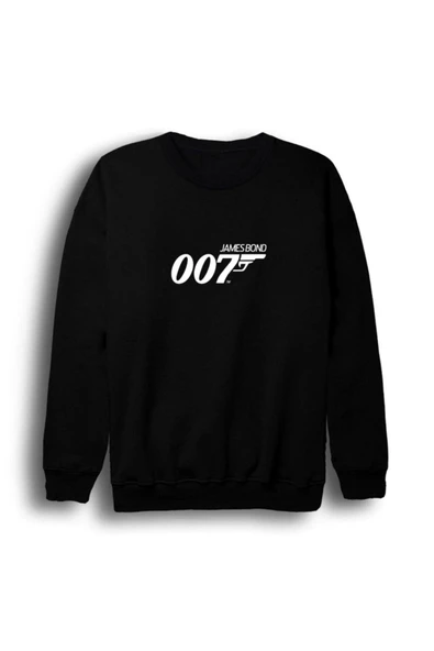 fame-stoned  007  Unisex James Bond Baskılı Bisiklet Yaka Sweatshirt ürün görseli