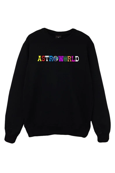 fame-stoned  Astraworld Travis Scott Baskılı Sweatshirt ürün görseli