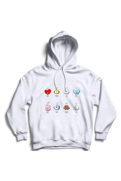 fame-stoned  Unisex Beyaz Baskılı Bisiklet Yaka Sweatshirt ürün görseli