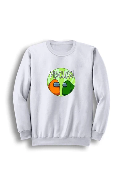 fame-stoned  Unisex Beyaz Baskılı Bisiklet Yaka Sweatshirt ürün görseli