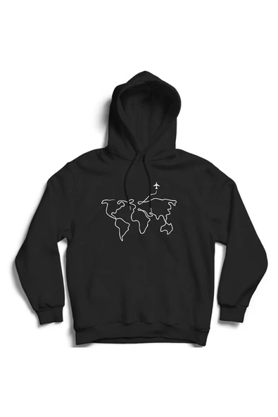 fame-stoned  Uçak Baskılı Kapşonlu Sweatshirt ( Havacılık , Airport , Pilot , Tişört )