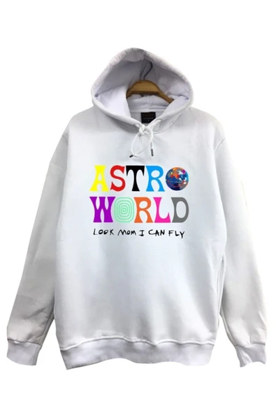fame-stoned  Travis Scott Astroworld Baskılı Kapüşonlu Unisex Sweatshirt ürün görseli