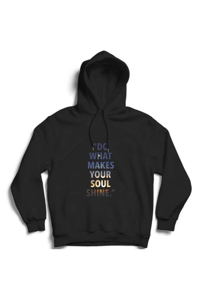 fame-stoned  Do What Makes Your Soul Shine Baskılı Kapüşonlu Sweatshirt ürün görseli