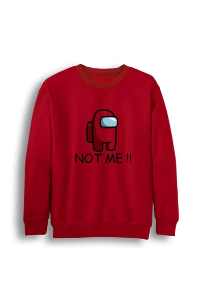 fame-stoned  Among Us Oyun Baskılı Bisiklet Yaka Sweatshirt ürün görseli