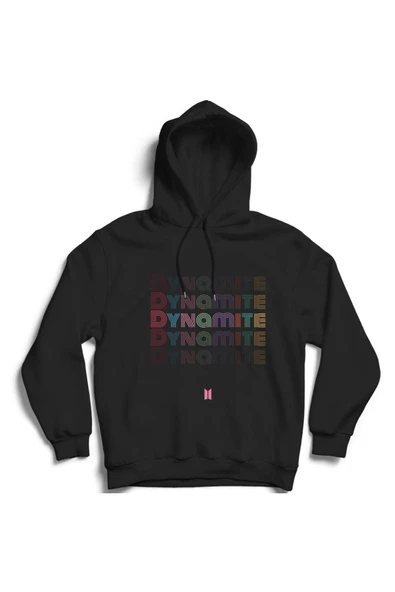 fame-stoned  Bts Dynamite Baskılı Kapüşonlu Sweatshirt ürün görseli