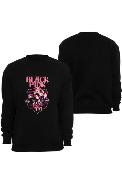 fame-stoned  Blackpink ( Kpop , Black Pink ) Baskılı Bisiklet Yaka Sweatshirt ürün görseli