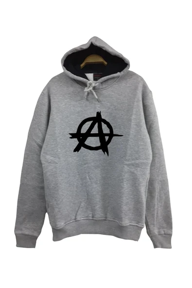 fame-stoned  Anarchy Baskılı Kapüşonlu Sweatshirt