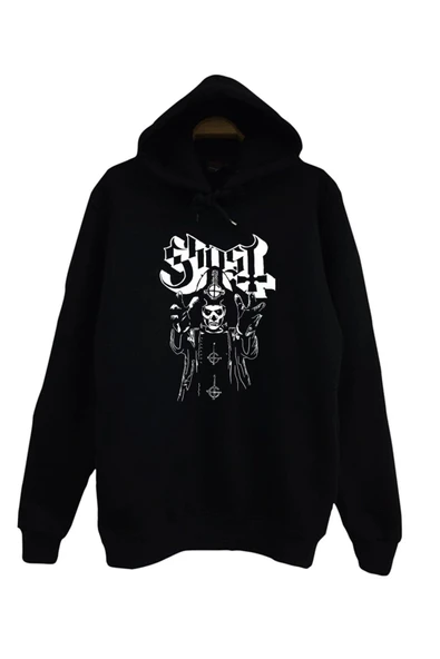 fame-stoned  Erkek Çocuk Siyah Ghost Baskılı Sweatshirt ürün görseli