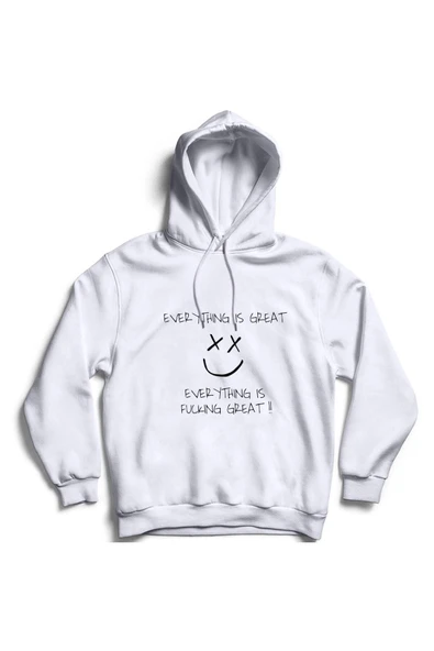 fame-stoned  Louis Tomlinson Baskılı Kapüşonlu Sweatshirt
