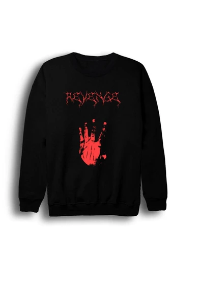 fame-stoned  Revenge Baskılı Bisiklet Yaka Sweatshirt ürün görseli