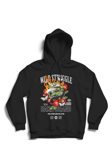 fame-stoned  Yılan Baskılı Kapşonlu Sweatshirt ( Fame Stoned Gang Collection New Season Hoodie ) ürün görseli