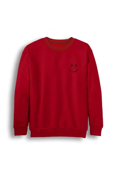 fame-stoned  Baskılı Bisiklet Yaka Sweatshirt