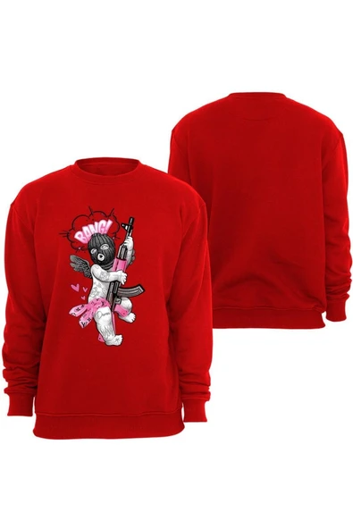 fame-stoned  Gangsta Baskılı Unisex Bisiklet Yaka Sweatshirt