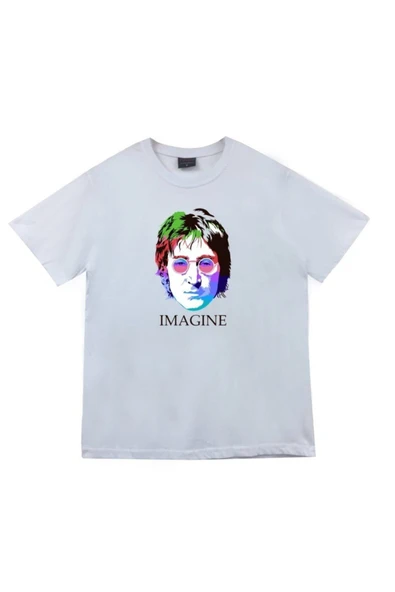 fame-stoned  The Beatles Baskılı Unisex %100 Pamuk Beyaz T-shirt ürün görseli