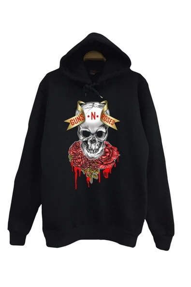 fame-stoned  Guns N Roses Baskılı Kapüşonlu Sweatshirt ürün görseli