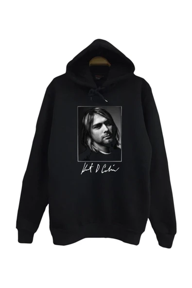 fame-stoned  Nirvana-kurt Cobain Baskılı Kapüşonlu Sweatshirt ürün görseli