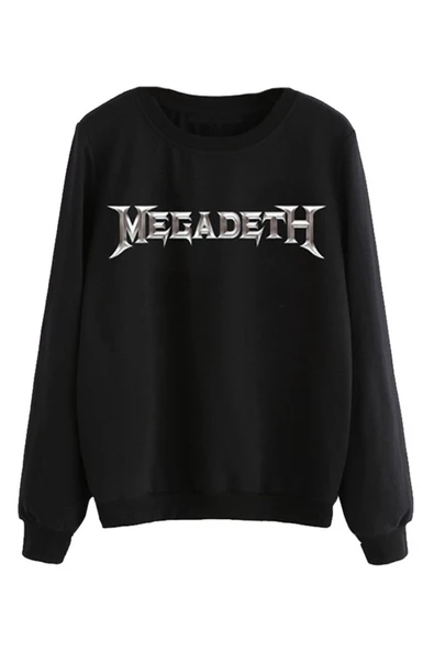 fame-stoned  Megadeth Baskılı Sweatshirt