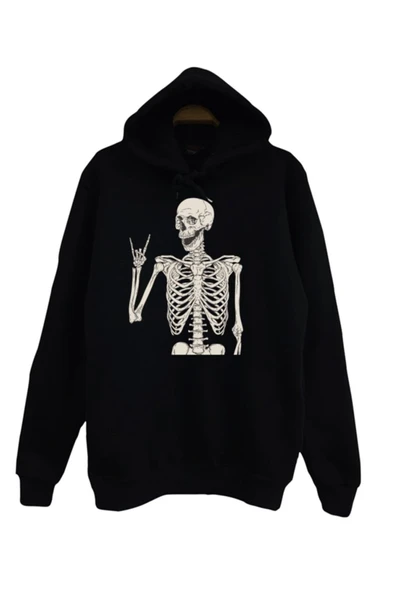 fame-stoned  Iskelet Rib Cage Kurukafa Baskılı Sweatshirt ürün görseli