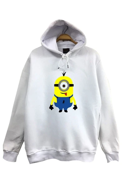 fame-stoned  Minions Baskılı Kapüşonlu Sweatshirt ürün görseli
