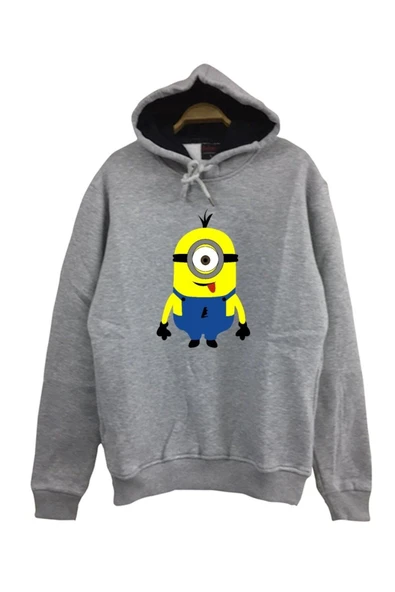 fame-stoned  Minions Baskılı Kapüşonlu Sweatshirt ürün görseli