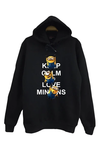 fame-stoned  Minions Baskılı Kapüşonlu Sweatshirt ürün görseli