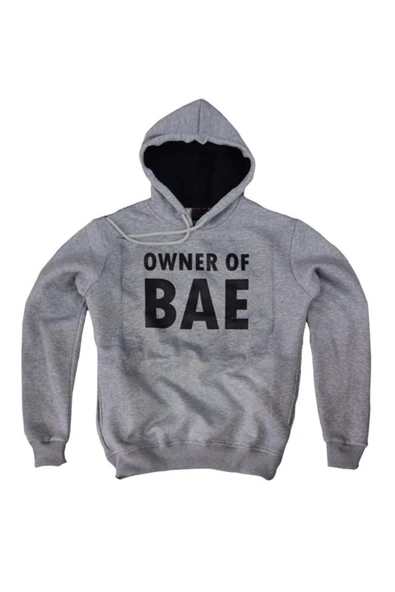 fame-stoned  Owner Of Bae Baskılı Kapüşonlu Büyük Beden Sweatshırt ürün görseli