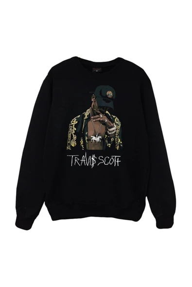 fame-stoned Astraworld Travis Scott Baskılı Sweatshirt ürün görseli