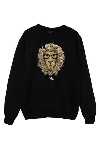 fame-stoned  Aslan Gözlüklü Baskılı Sweatshirt