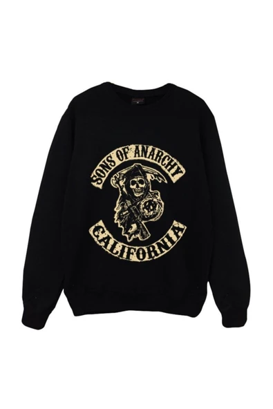 fame-stoned Sons Of Anarchy Baskılı Sweatshirt - 1