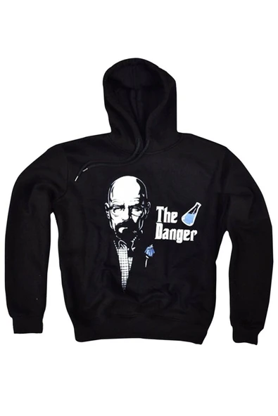 fame-stoned  Breaking Bad Baskılı Unisex %100 Pamuk Siyah Sweatshirt