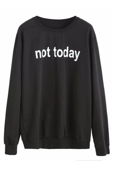 fame-stoned Not Today Baskılı Sweatshirt ürün görseli