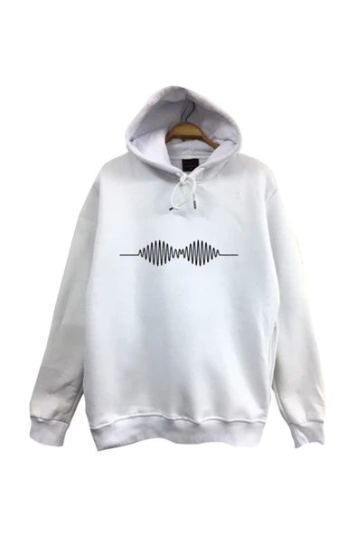fame-stoned  Arctic Monkeys Baskılı Kapüşonlu %100 Pamuk Gri Sweatshirt ürün görseli