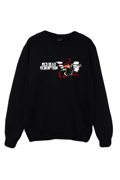 fame-stoned Red Dead Redemption Baskılı Bisiklet Yaka Sweatshirt ürün görseli
