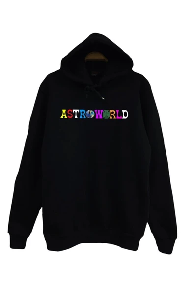 fame-stoned  Travis Scott Astroworld Baskılı Sweatshirt - 2