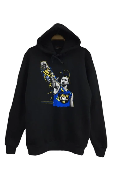 fame-stoned  Golden State Baskılı Unisex %100 Pamuk Siyah Sweatshirt ürün görseli
