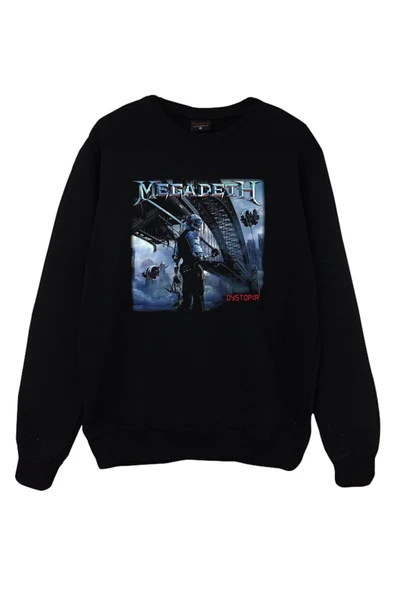 fame-stoned  Megadeth Baskılı Sweatshirt