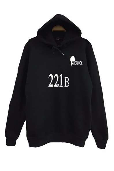 fame-stoned  Unisex Siyah Sherlock Holmes Sweatshirt ürün görseli