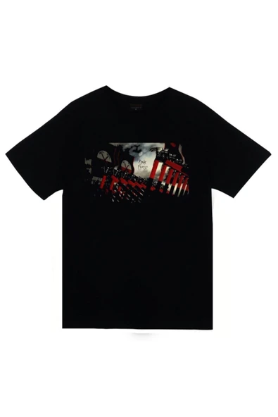 fame-stoned  Pink Floyd Baskılı Unisex %100 Pamuk Siyah T-shirt