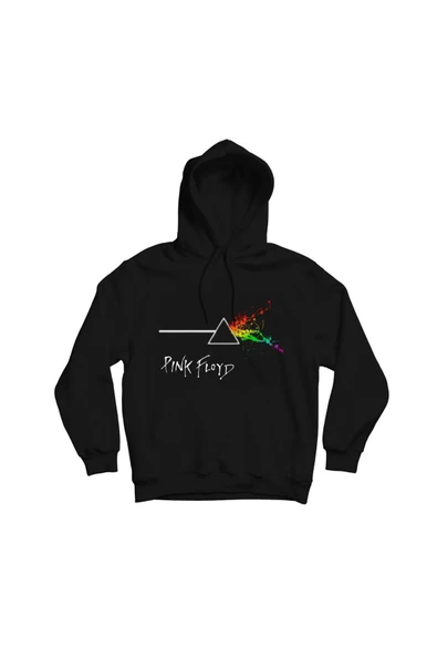 fame-stoned  Pink Floyd Baskılı Kapşonlu Sweatshirt
