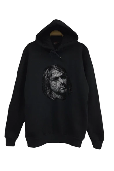 fame-stoned  Nirvana-kurt Cobain Baskılı Kapüşonlu Sweatshirt ürün görseli