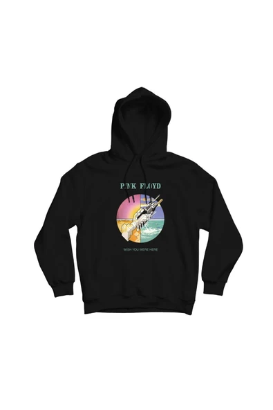 fame-stoned  Pink Floyd Baskılı Kapşonlu Sweatshirt - 1