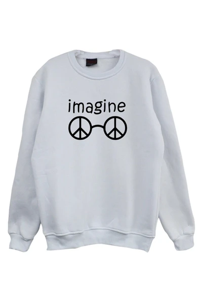 fame-stoned  The Beatles Baskılı Sweatshirt