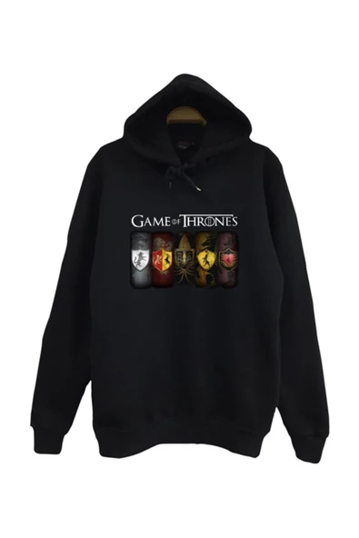 fame-stoned  Game Of Thrones Baskılı Kapüşonlu Sweatshirt ürün görseli 1