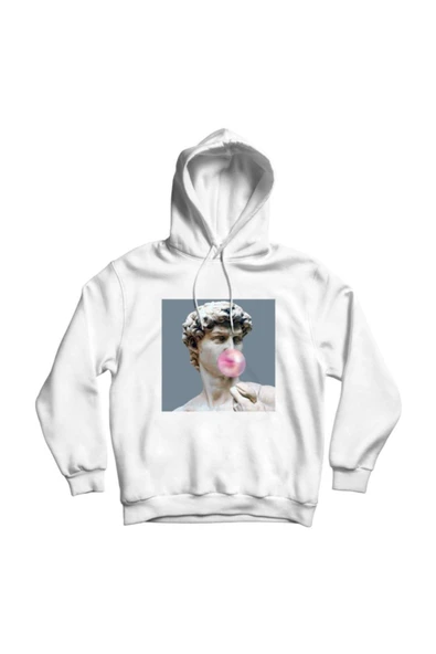 fame-stoned  Michalengelo David Baskılı Kapşonlu Sweatshirt ürün görseli