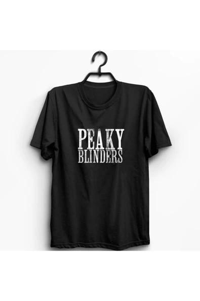 fame-stoned  Unisex Siyah Peaky Blinders Baskılı Büyük Beden T-shirt