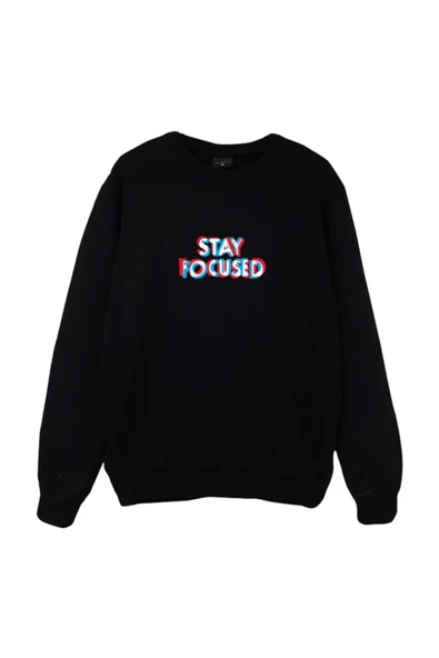 fame-stoned Stay Focused Baskılı Sweatshirt - 1
