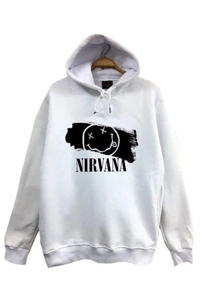 fame-stoned  Nirvana-kurt Cobain Baskılı Kapüşonlu Sweatshirt ürün görseli