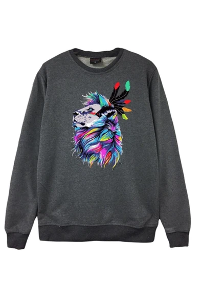 fame-stoned  Aslan Baskılı Sweatshirt ürün görseli