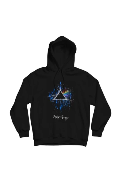fame-stoned  Pink Floyd Baskılı Kapşonlu Sweatshirt